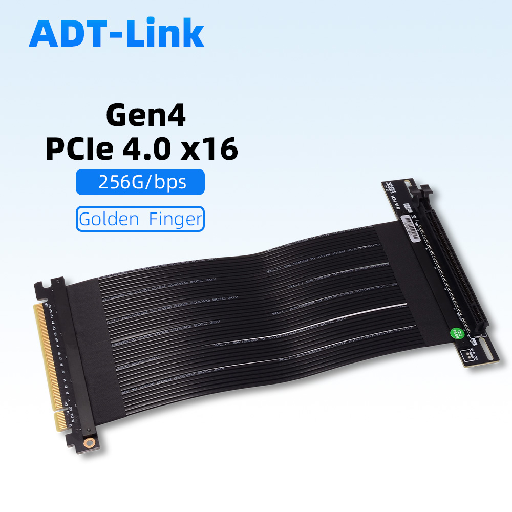 Pcie 4.0 X16 Riser Cable 90 Degree - Riser Silber PCIe 4.0 x 16