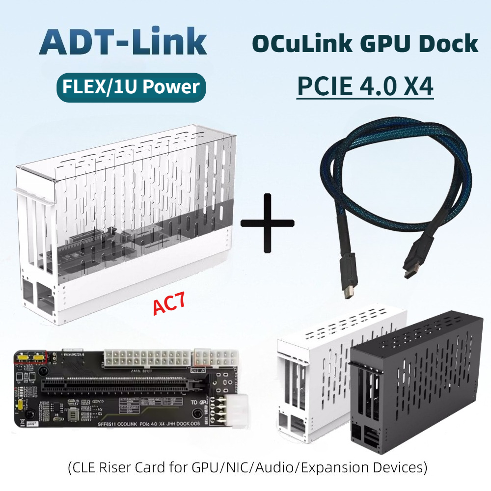 External Gpu Dock Pcie 4.0 Oculink - 50CM Oculink EGPU Grafikkarten-Dock für Laptop/Mini-PC