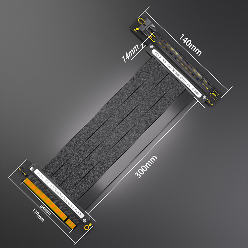 Pcie 4.0 X16 Riser Cable 90 Degree - 90 Grad PCI-E X16 4.0 Flexibles