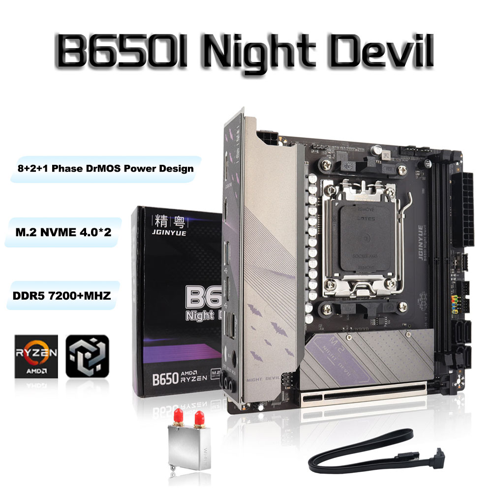 B650 Itx Motherboard Wifi - JGINYUE B650 ITX Motherboard DDR5 Mini