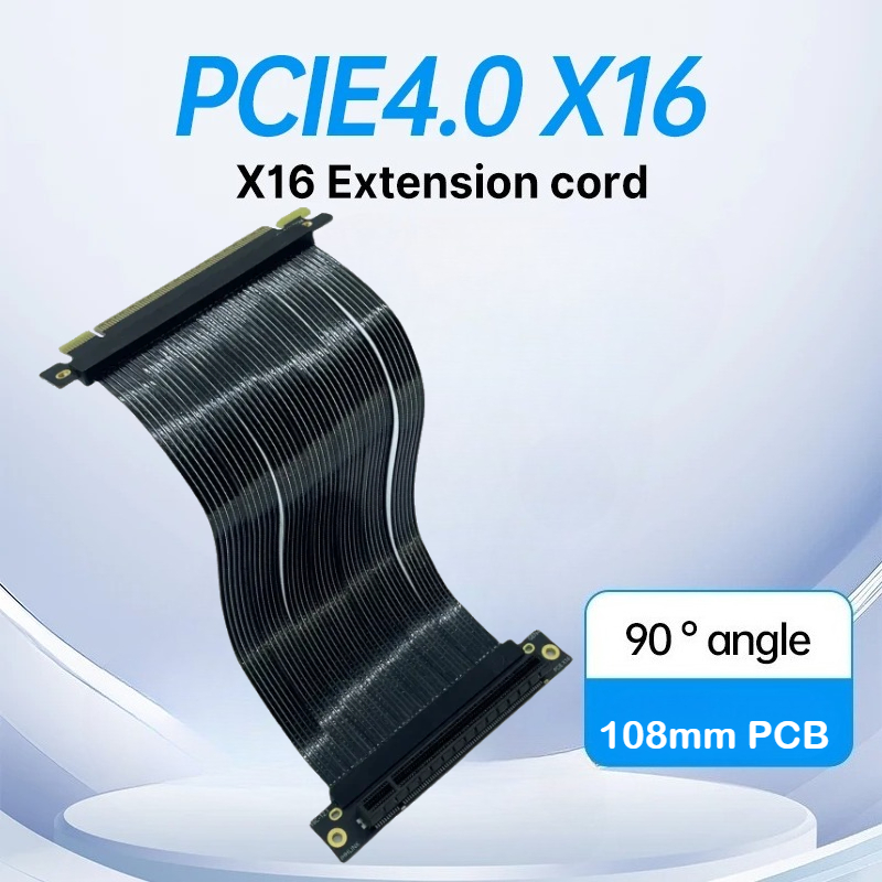 Pcie 4.0 X16 Riser Cable 90 Degree - PCI-E 4,0 x 16 Grafikkarte, abgeschirmtes
