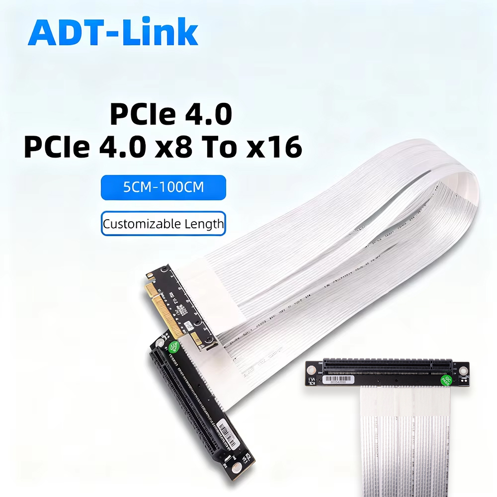 Pcie 4.0 X16 Riser Cable 90 Degree - ADT-Link PCIE 4.0 3.0 X8 auf