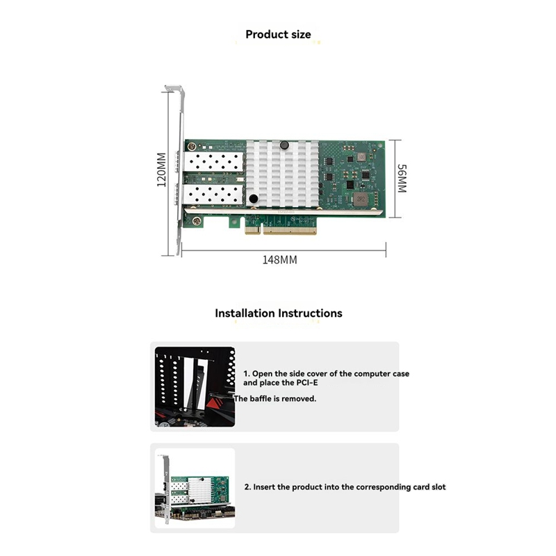 X520-DA1 10 GB SFP+ Dual Port  – 10Gb Sfp+ Pcie Network Card Dual Port Bewertung und Preis