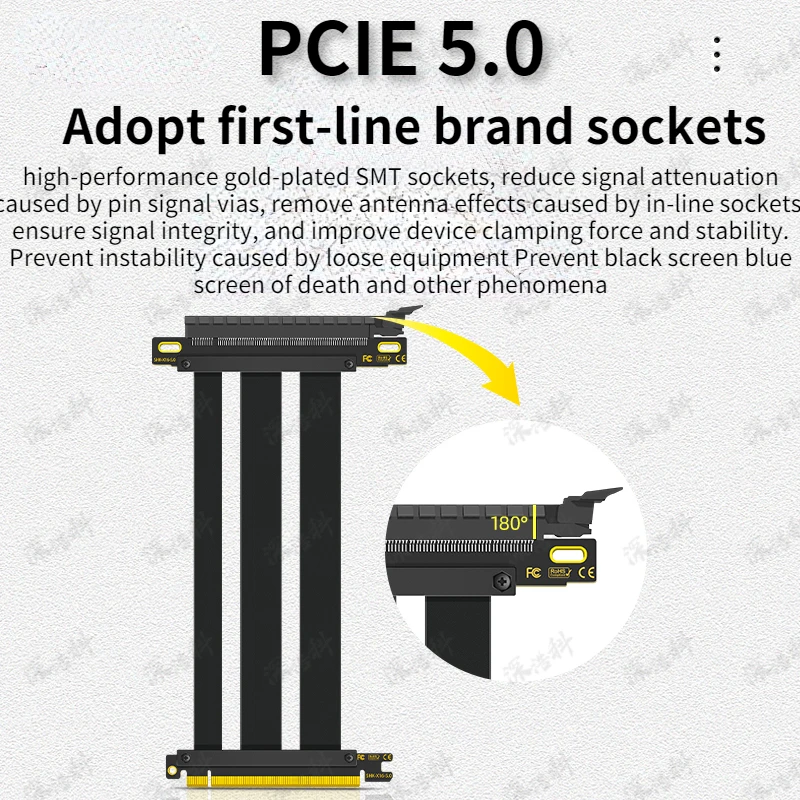 PCIE 5.0 x16 Riser-Kabel, perf – Pcie 4.0 X16 Riser Cable 90 Degree Bewertung und Preis