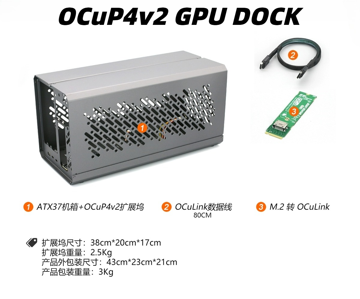 Aluminium gehäuse ocup4v2 ocul – External Gpu Dock Pcie 4.0 Oculink Bewertung und Preis