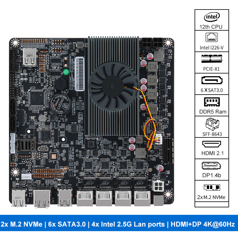 N100 NAS-Motherboard 2x M.2 NV – Nas Motherboard N100 6 Sata Bewertung und Preis
