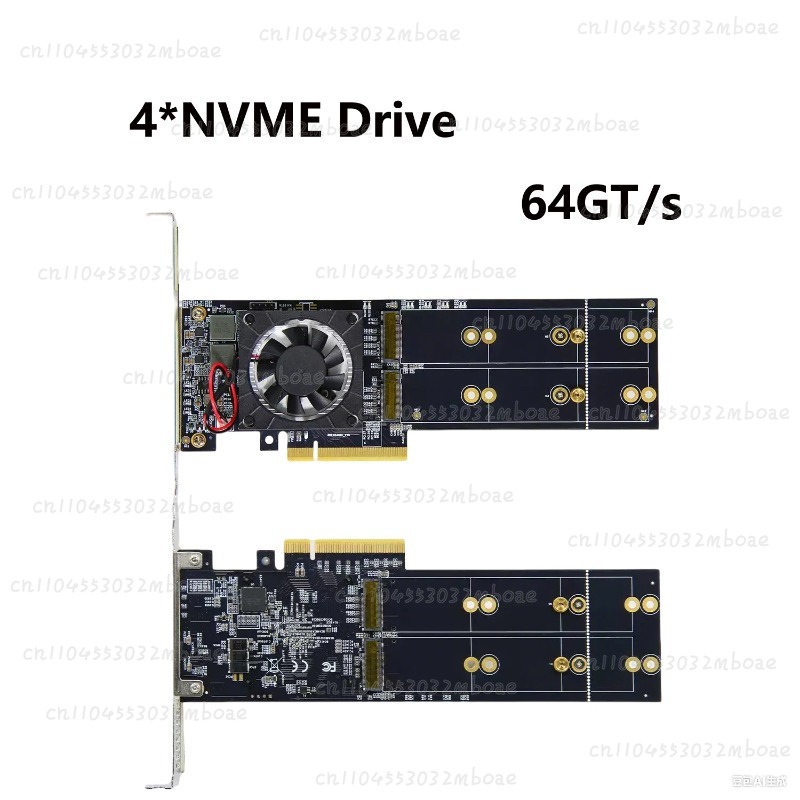 PEX8747 Chip PCIe 3.0 X8 Quad  – Quad M.2 Nvme Pcie Bifurcation Card Bewertung und Preis