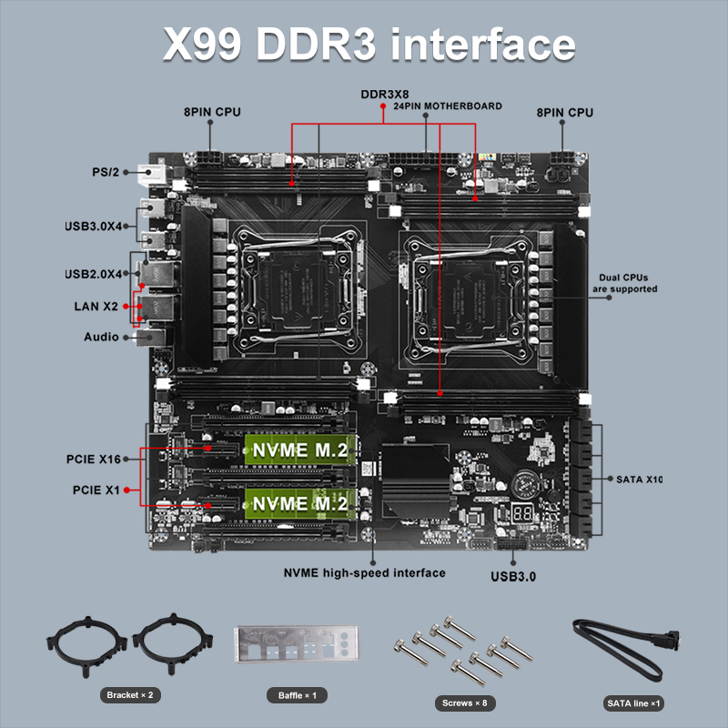 X99 Dual-socket CPU Motherboar – X99 Dual Cpu Motherboard Combo Bewertung und Preis